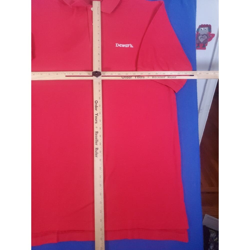 Vintage Izod Club Dewar's NWOT Red Polo Shirt Men's Size Large Nwot - Picture 6 of 15